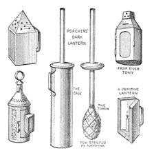 Salmon-poachers' lanterns - Mr. Ffennell's collection, International Fisheries Exhibition, 1883. Creator: Unknown.