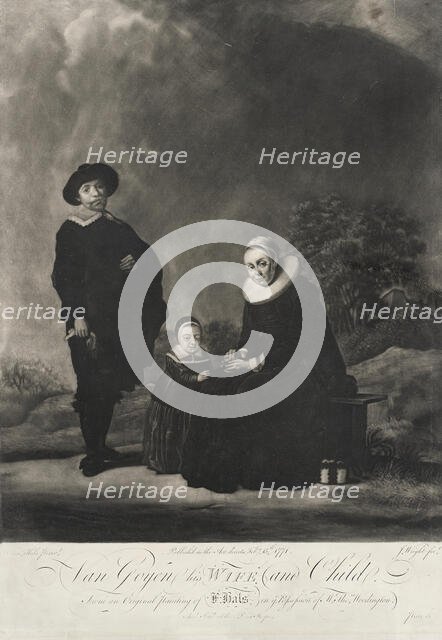 Jan van Goyen, His Wife and Child, 1771. Creator: John Wright.