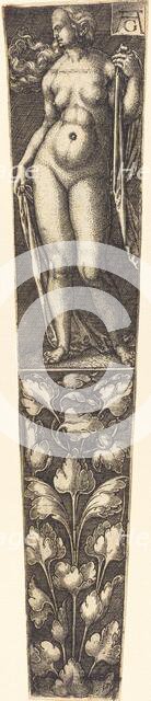 Dagger Sheath with Nude Woman. Creator: Heinrich Aldegrever.