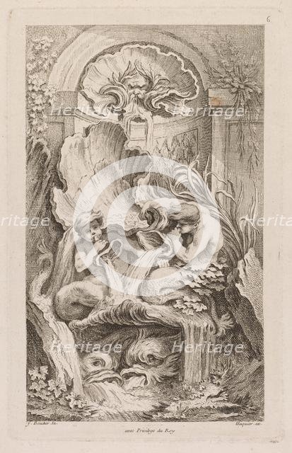 Book of Fountains: No. 6, c. 1736. Creator: Gabriel Huquier (French, 1695-1772).