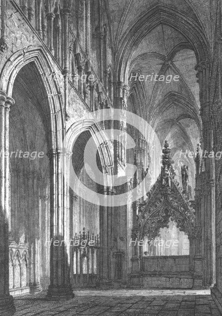 Beverley Minster, Eastern Transept, early 19th century. Artist: John Coney.