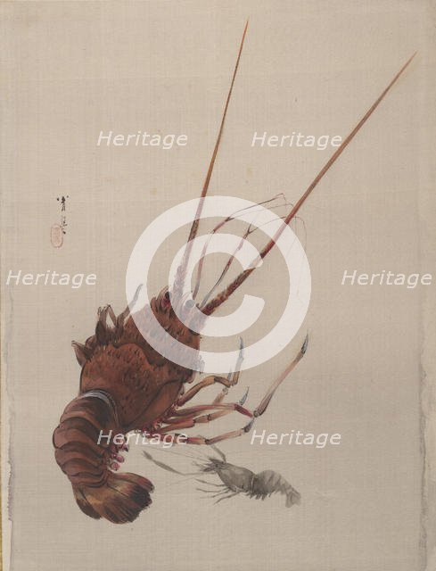 Crayfish, ca. 1887. Creator: Watanabe Seitei.
