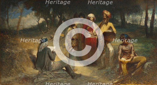 Examining the Spy. Motif from the Indian Mutiny, after 1859. Creator: Egron Sellif Lundgren.