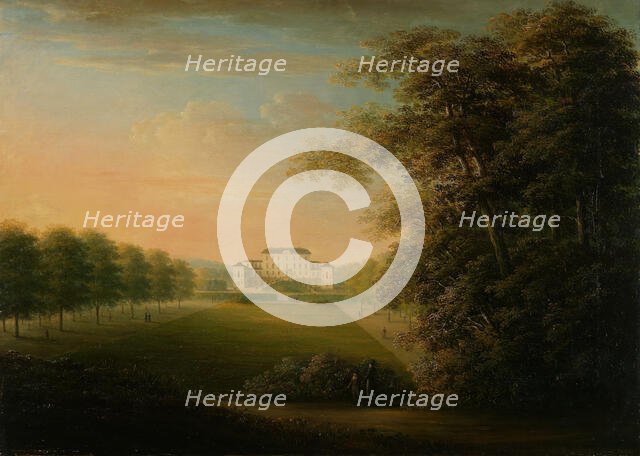 Rosersberg castle and park, between 1820 and 1824. Creator: Evelina Stading.