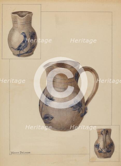 Water Jug, c. 1936. Creator: Yolande Delasser.