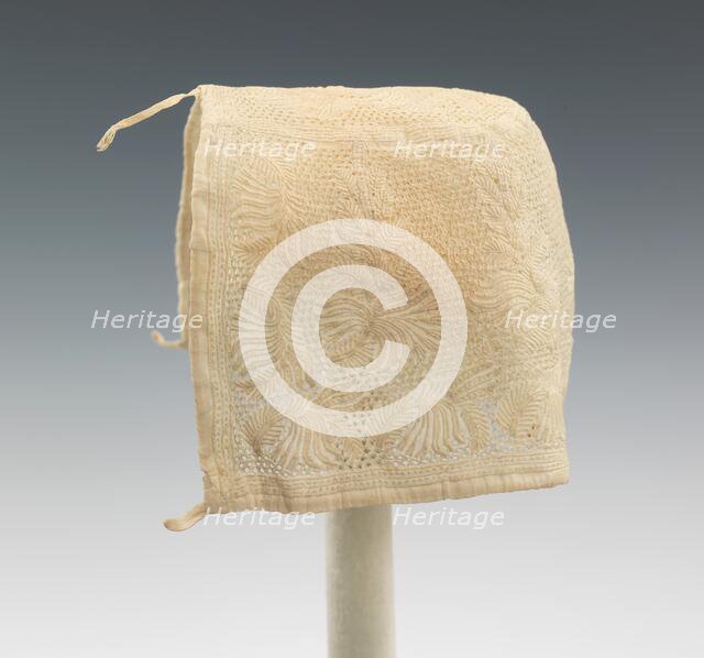 Cap, American, ca. 1820. Creator: Unknown.