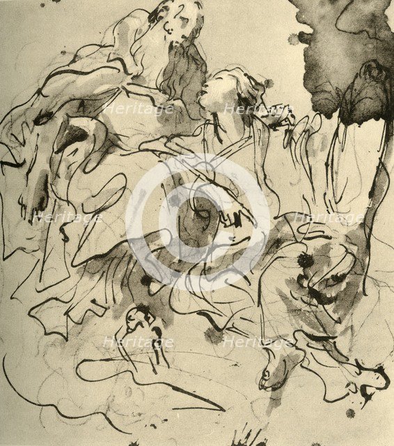 'Old Man and Young Woman', 1761, (1928). Artist: Giovanni Battista Tiepolo.