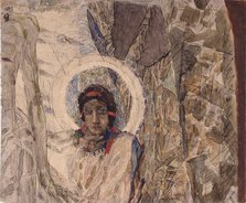 Angel's Head, 1887. Artist: Vrubel, Mikhail Alexandrovich (1856-1910)