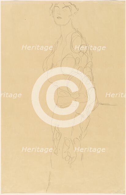 Standing Woman, c. 1910. Creator: Gustav Klimt.