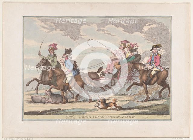 Cit's Airing Themselves On A Sunday, 1799., 1799. Creator: Thomas Rowlandson.