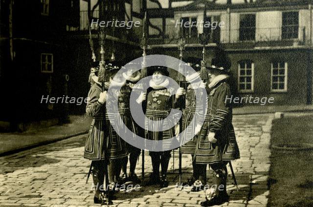'Tower of London Yeoman Warders', c1920. Creator: Unknown.
