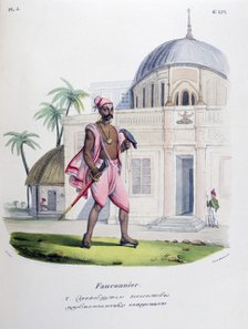 'Falconer', 1828. Artist: Marlet et Cie