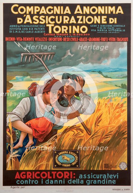 Toro Assicurazioni , 1934. Creator: Ballerio, Osvaldo (1870-1942).