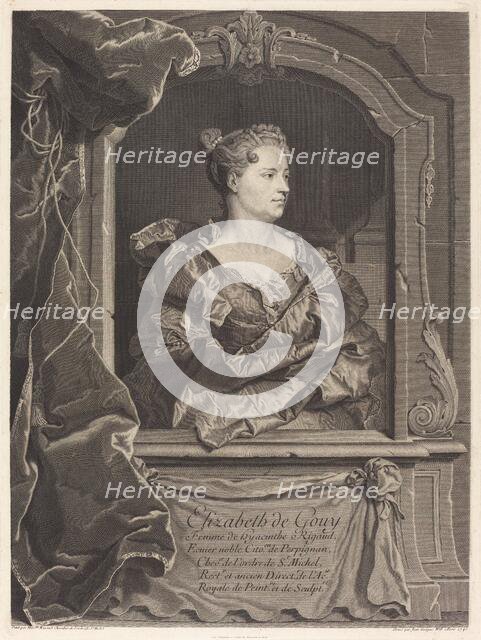 Elizabeth de Gouy, femme de Hyacinthe Rigaud, 1743. Creator: Johann Georg Wille.