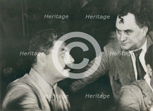 Stalin and Maxim Litvinov, 1935.