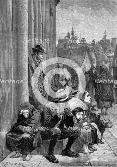 The State of Ireland: scene outside the Courthouse, Galway, 1880. Creator: W. I. Mosses.