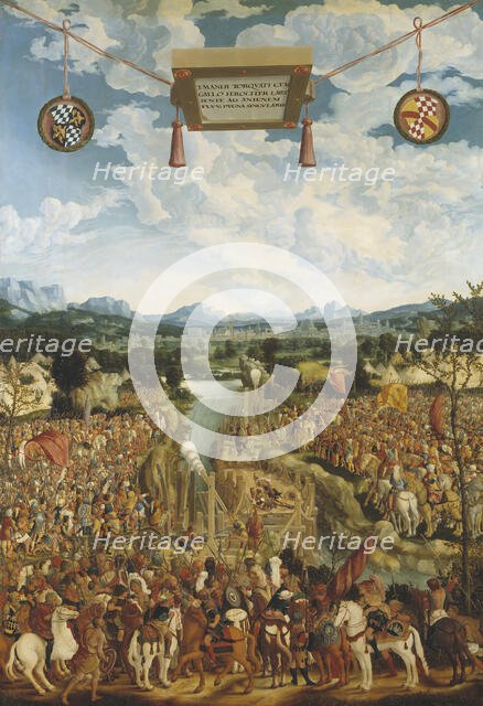 Manlius Torquatus Fighting a Gaul. Creator: Ludwig Refinger.