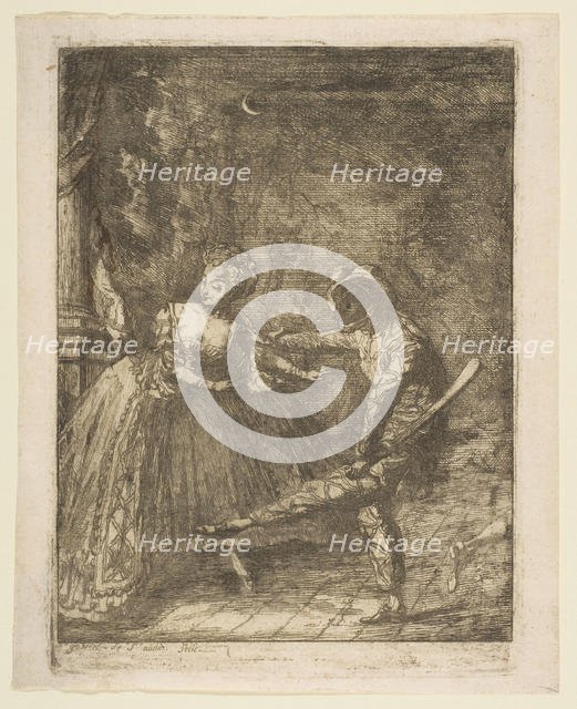 Le Theatre Italien. Creator: Gabriel de Saint-Aubin.