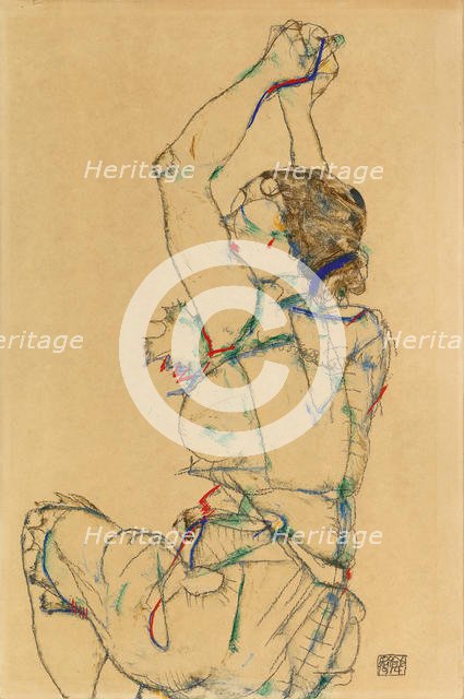 Woman with Raised Arms, 1914. Creator: Schiele, Egon (1890-1918).