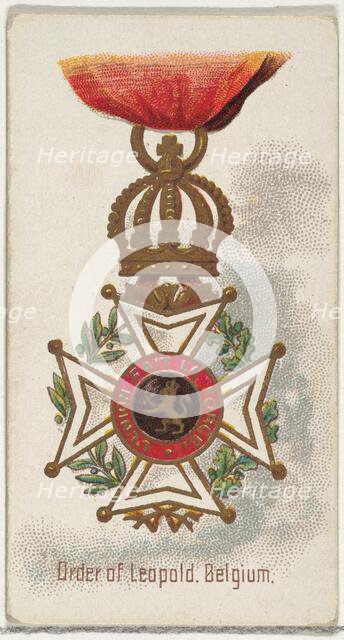 Order of Leopold, Belgium, from the World's Decorations series (N30) for Allen & Ginter Ci..., 1890. Creator: Allen & Ginter.