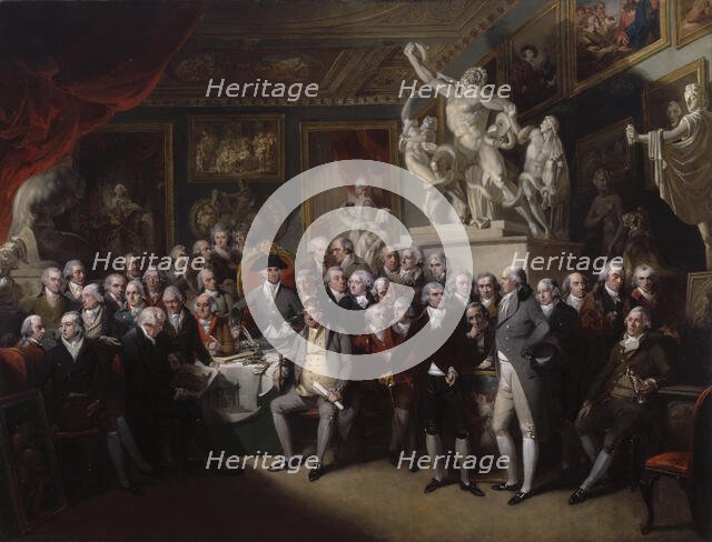 The Royal Academicians in General Assembly, 1795. Creator: Henry Singleton.