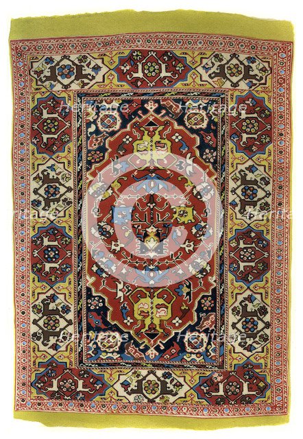 Knotted wool carpet, c1600 (1958). Artist: Unknown