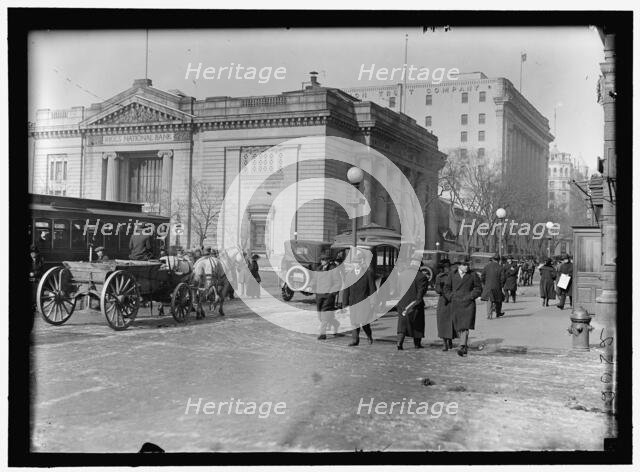 Riggs National Bank, G Street, Washington, D.C., between 1913 and 1918. Creator: Harris & Ewing.