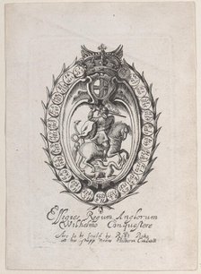 Trade Card for Sir Robert Peake, printer and publsiher, ca. 1635-67. Creator: Anon.
