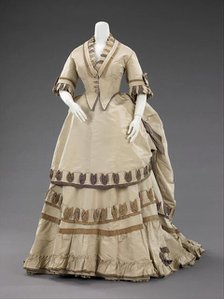 Dinner dress, American, 1870. Creator: Unknown.
