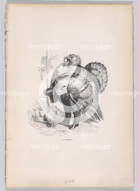 A Banker from Scenes from the Private and Public Life of Animals, ca. 1837-47. Creator: Charles Tamisier.