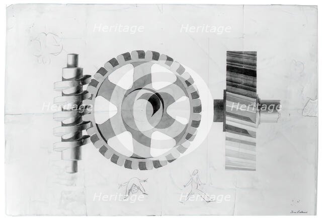 (Untitled) (Gears)/Verso: (Untitled), c. 1860. Creator: Thomas Eakins.