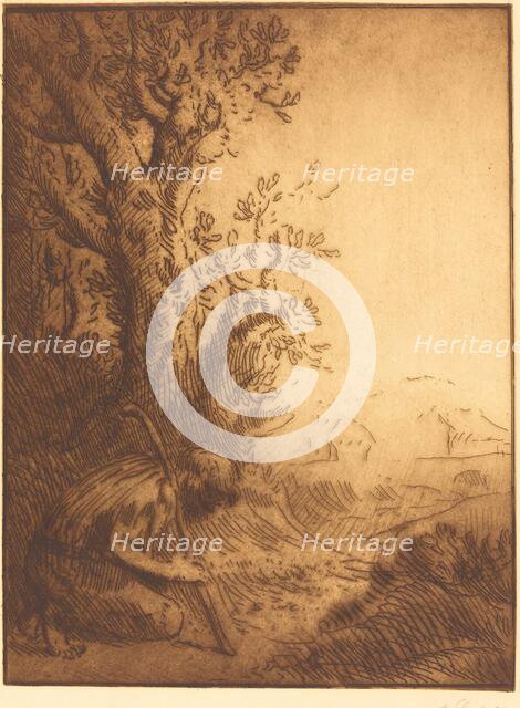 The Prodigal Son, 4th plate (L'enfant prodigue). Creator: Alphonse Legros.