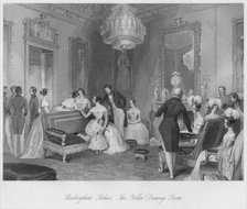 'Buckingham Palace. The Yellow Drawing Room', c1841. Artist: Henry Melville.