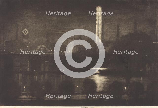 London Night, Whiskey and Tea, 1909. Creator: Joseph Pennell.