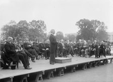 Bible Society Open Air Meeting, East Front of The Capitol - Vice President Marshall Speaking, 1917. Creator: Harris & Ewing.
