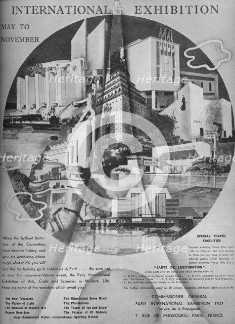 'International Exhibition, May to November', 1937. Artist: Unknown.