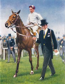 Bois Roussel, Jockey: E. C. Elliott', 1939. Artist: Unknown.