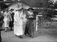 Horse Shows - Harris And Ewing Staff; Imogene James And Mildred Bartholow, 1915. Creator: Harris & Ewing.