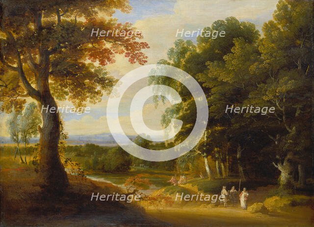Landscape with Entrance to a Forrest, c1650. Creator: Jacques d'Arthois.