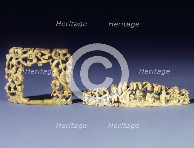 Ivory bird cage fitting, Qing dynasty, China, 1644-1911. Artist: Unknown