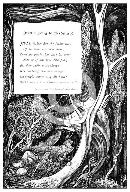 Ariel's song to Ferdinand, 1895. Artist: Unknown