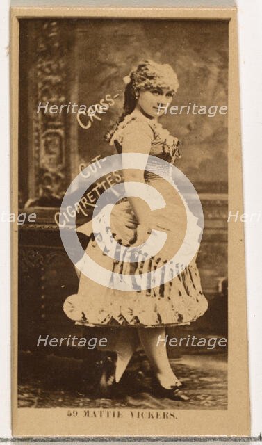 Card Number 59, Miss Mattie Vickers, from the Actors and Actresses series (N145-2) issued..., 1880s. Creator: Unknown.