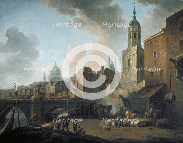 'Fresh Wharf, near London Bridge', c1762. Artist: William Marlow