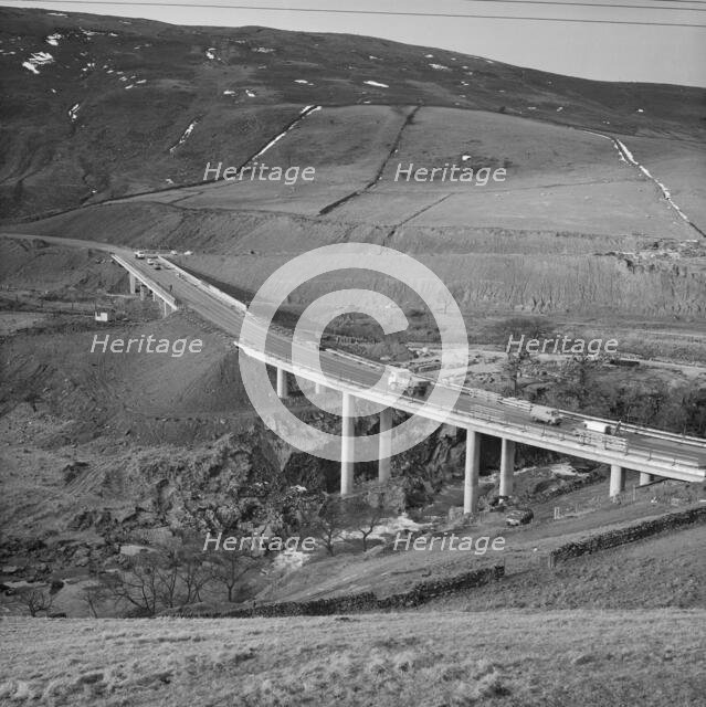 Construction of the M6 Motorway, Tebay, Eden, Cumbria, 27/02/1970. Creator: John Laing plc.