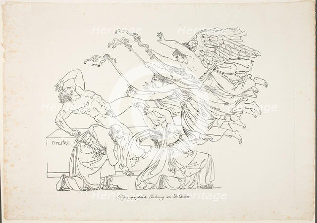 Persecution of Orestes, 1804. Creator: Johann Gottfried Schadow.