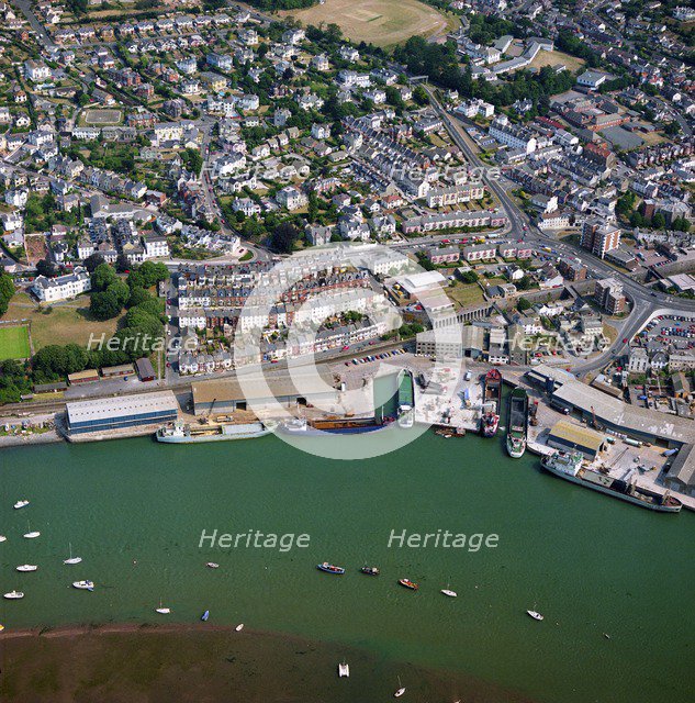Docks and marina, Teignmouth, Devon, 1990. Artist: Aerofilms.