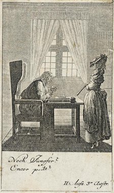 Plate 3 for C. L. Bretzner's 'The Marriage Broker', 1784. Creator: Daniel Nikolaus Chodowiecki.