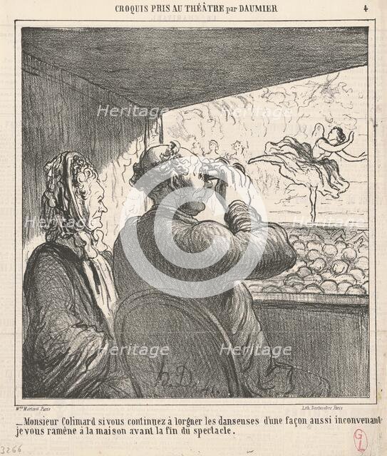 Monsieur Colimard si vous continuez ..., 19th century. Creator: Honore Daumier.