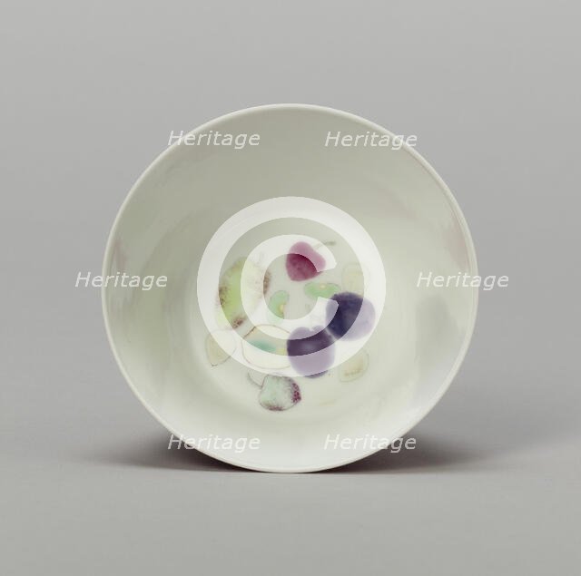 Cup with Stylized Fruit: Plums, Cherries, Melon, and Seeds, Qing dynasty, Kangxi reign (1662-1722). Creator: Unknown.
