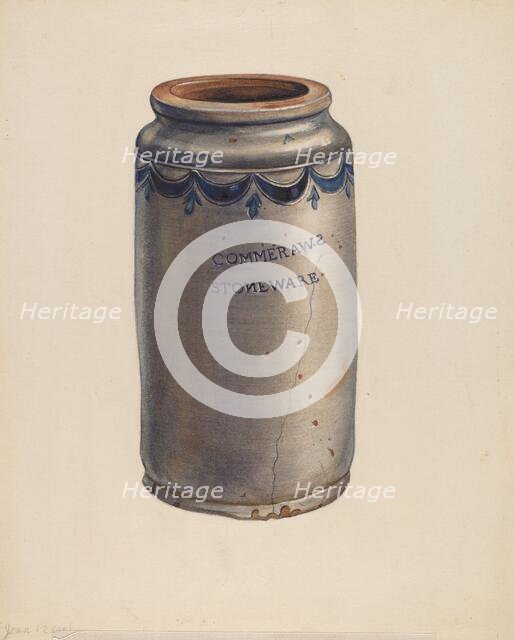 Jar, c. 1938. Creator: Jean Peszel.